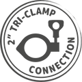 2" tri-camp connection 2" tri-clamp compatible 